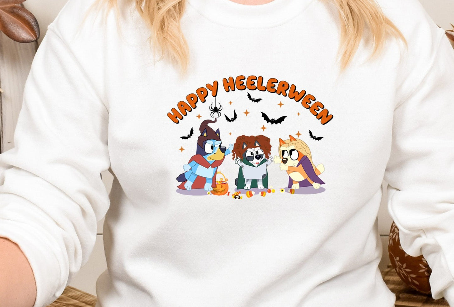 Happy Heelerween, Blue and Friends Theme Halloween DTF Transfer