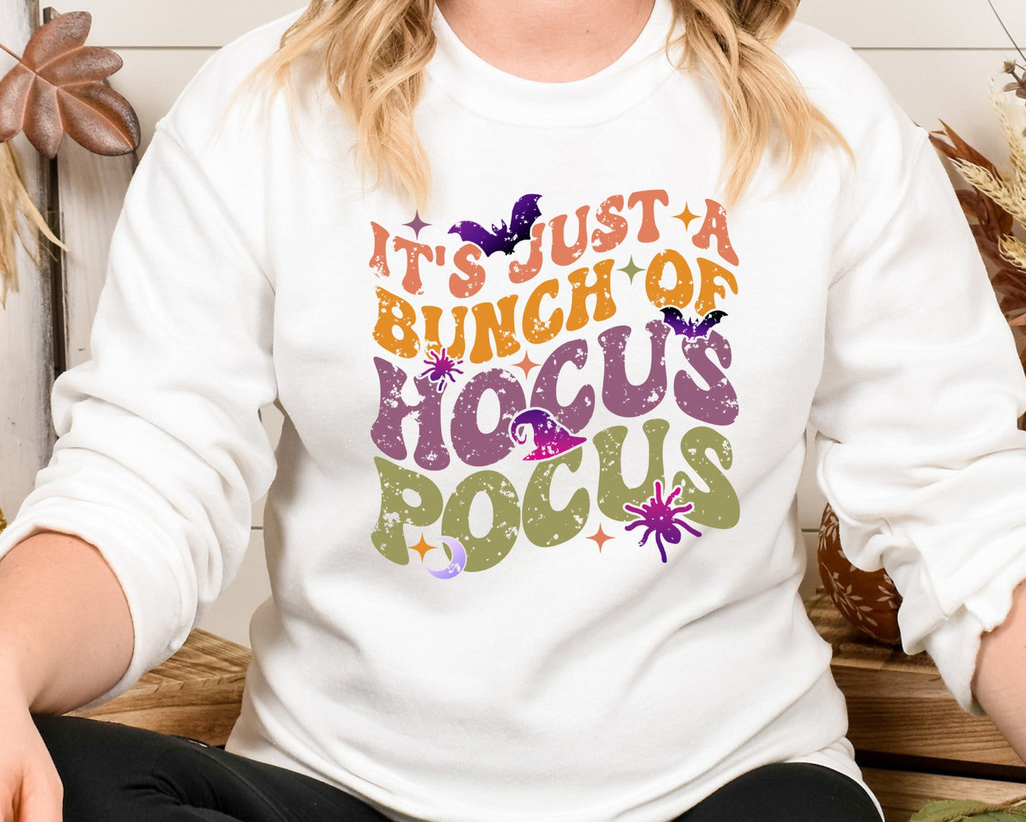 It's Just A Bunch Of Hocus Pocus Grunge, Hocus Pocus Halloween DTF Transfer
