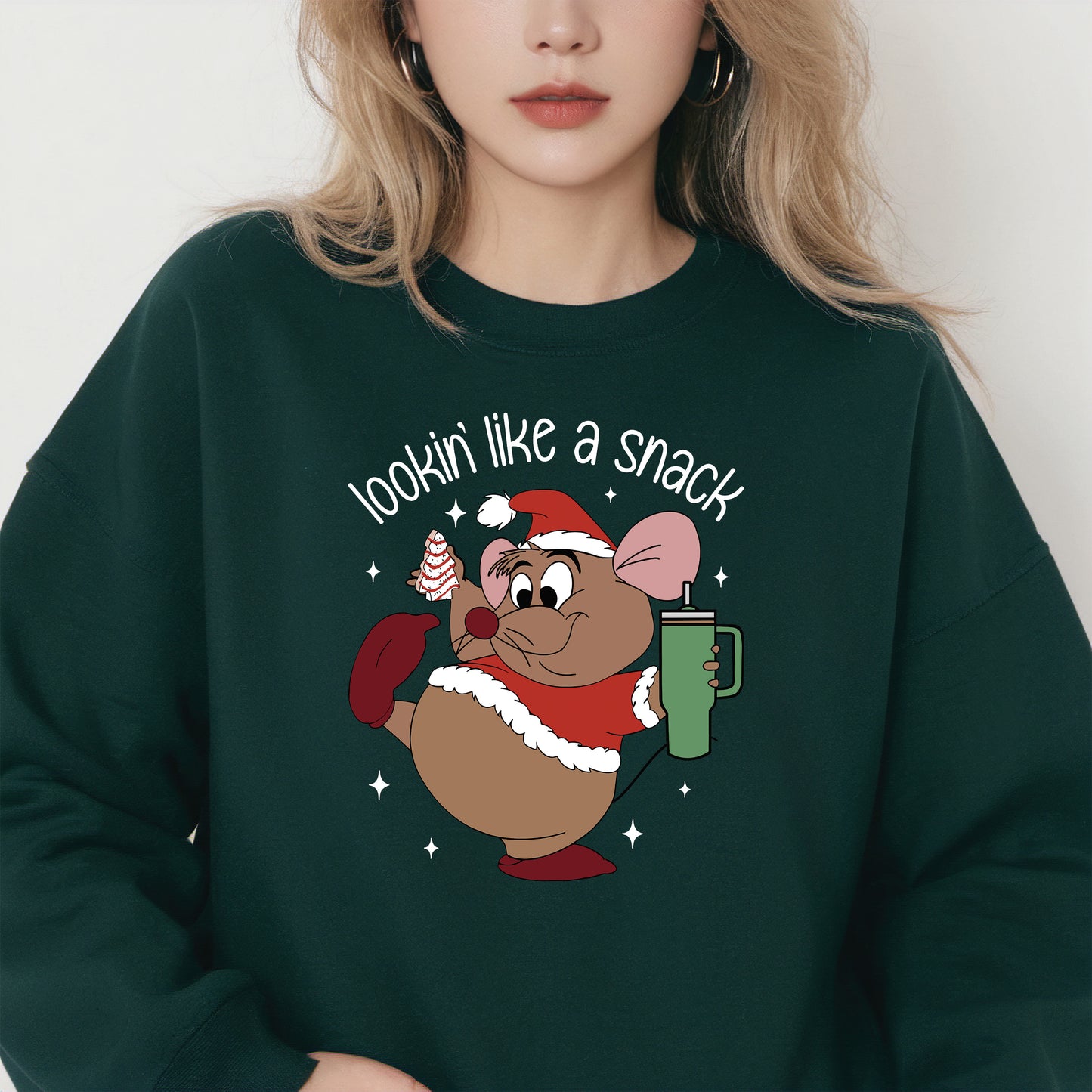 Lookin Like A Snack Gus and Tree Snack Christmas DTF Transfer