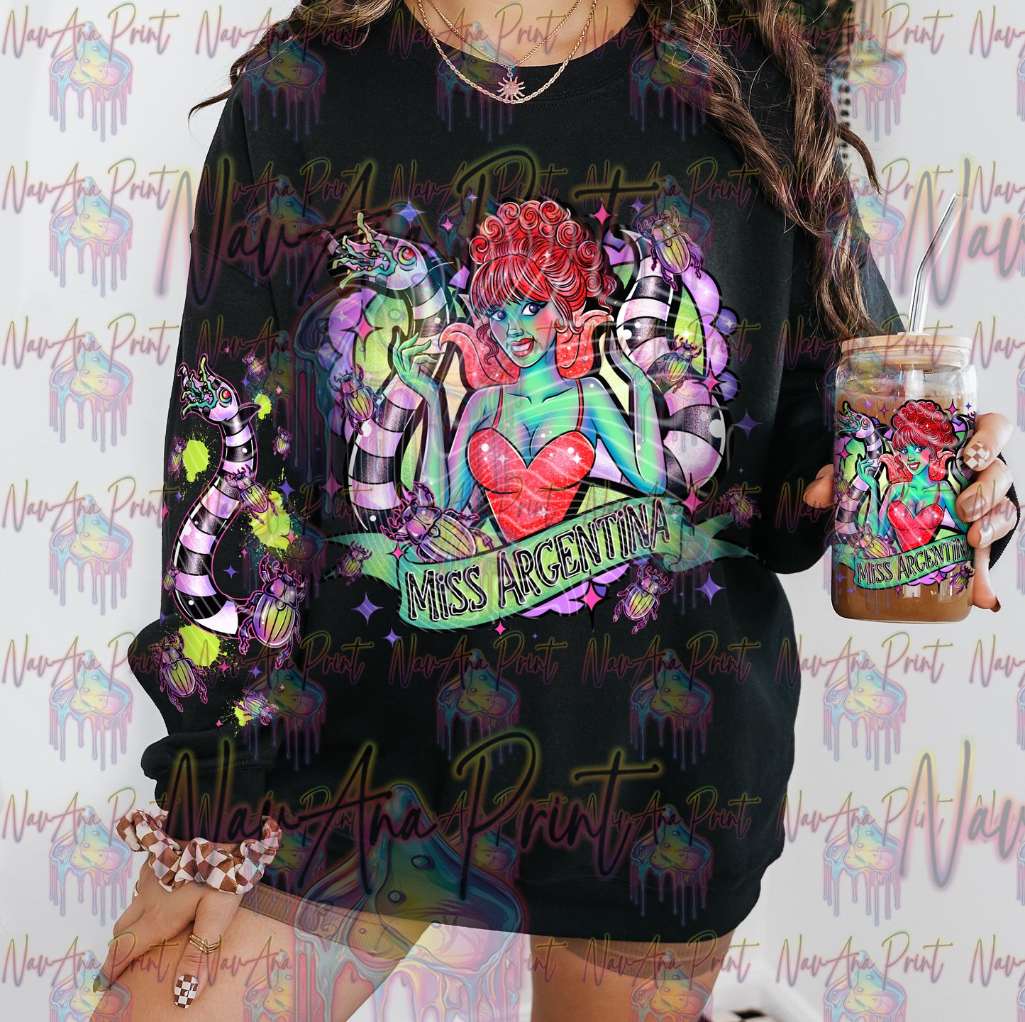 Ms. Argentina Theme w/Sleeve option DTF Transfer