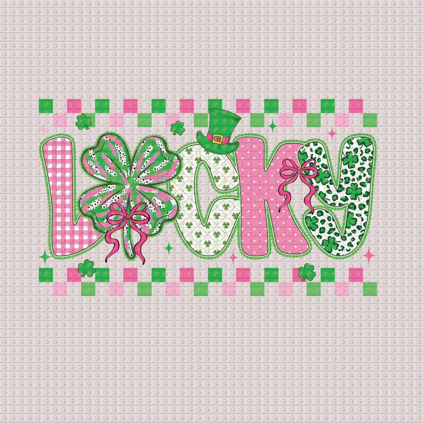 Green and Pink Lucky