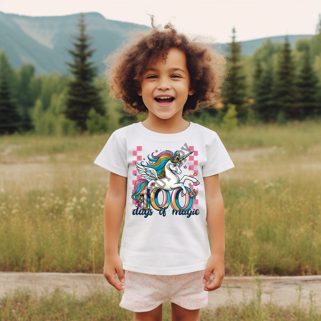 100 Days of School Unicorn DTF Transfer