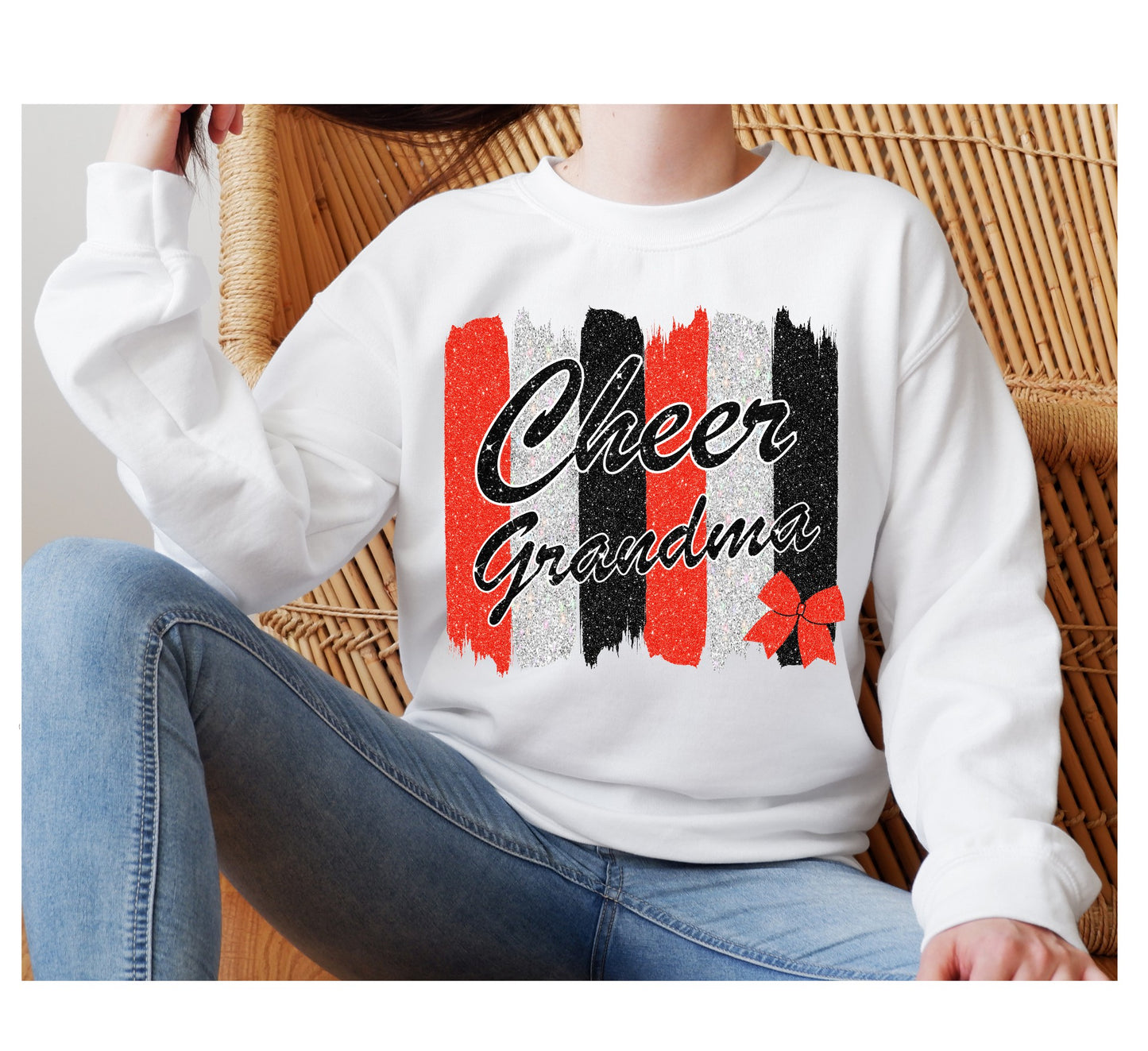 Cheer Grandma Team Colors, Cheer Mom, Customizable, Cheer DTF Transfer
