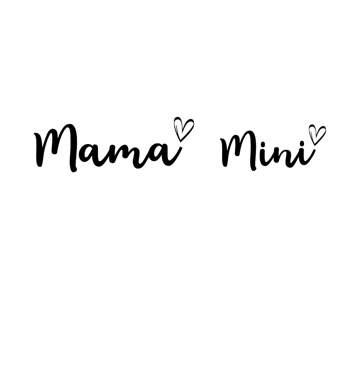 Mama and Mini Heart, Matching Shirts, Mama and Me, Mothers Day, Mama and Mini DTF Transfers