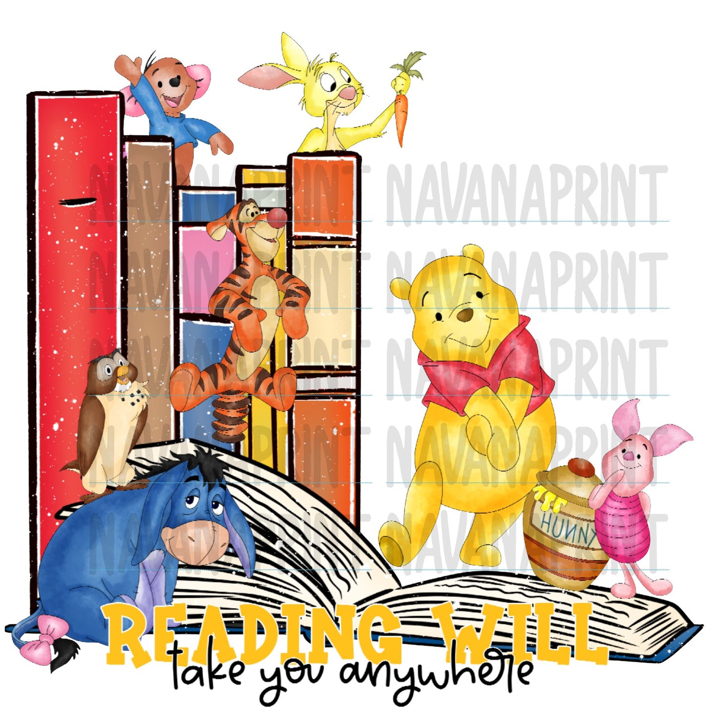 Reading Will Take You Anywhere DTF Transfer