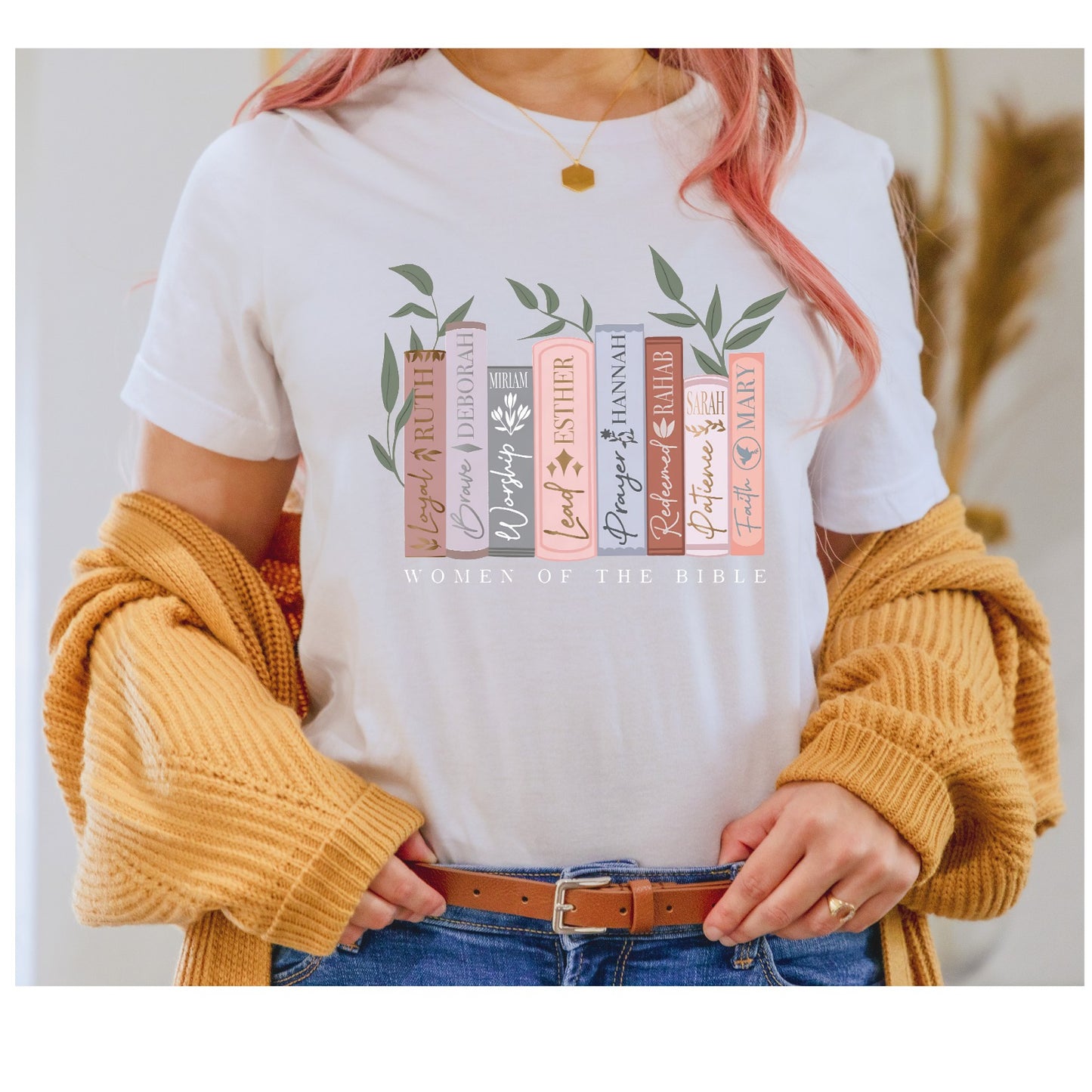 Women of the Bible, Bible Books, Christian Artwork, Faith, Floral, Bible DTF Transfer