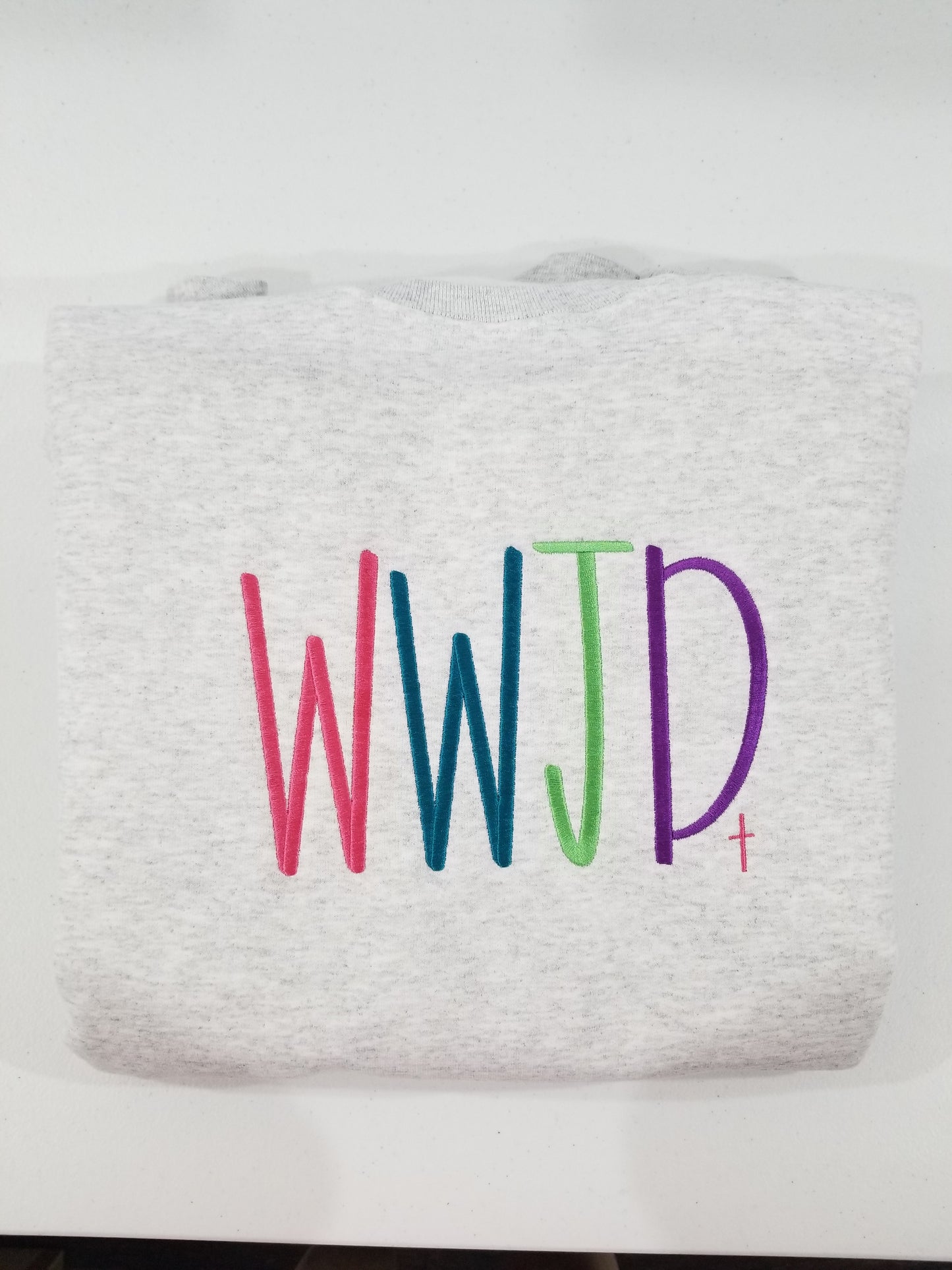 WWJD Embroidered Sweatshirt