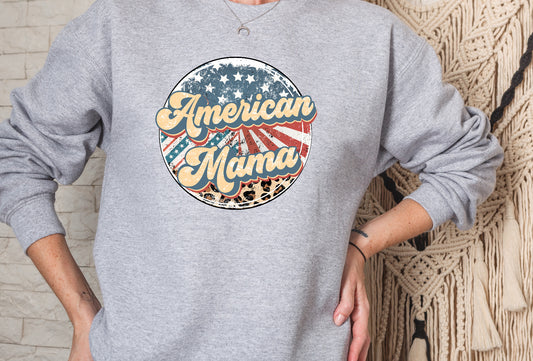 Retro American Mama, Retro, Retro America DTF Transfer