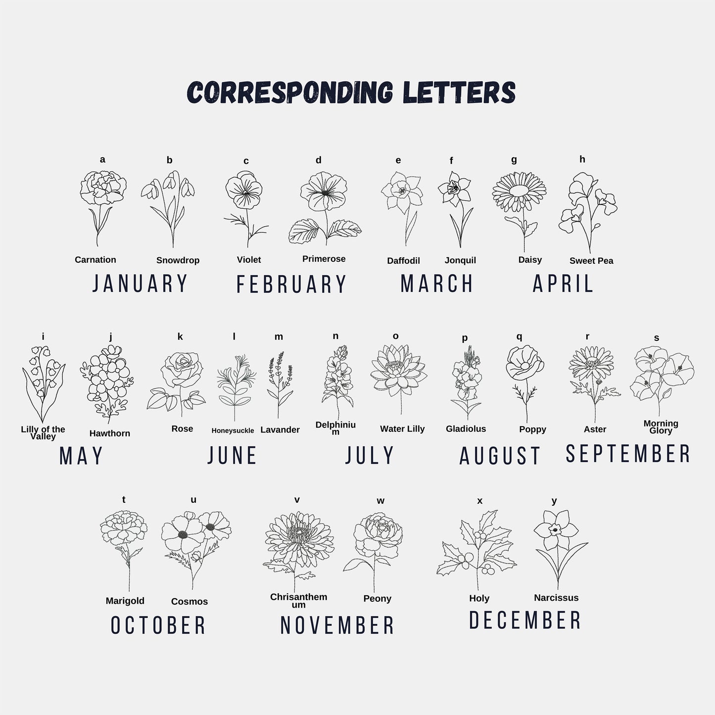 Custom Personalized Embroidered Birth Flower Sweatshirts, Mother's Day Aunt Grandma Birthday Anniversary Gifts