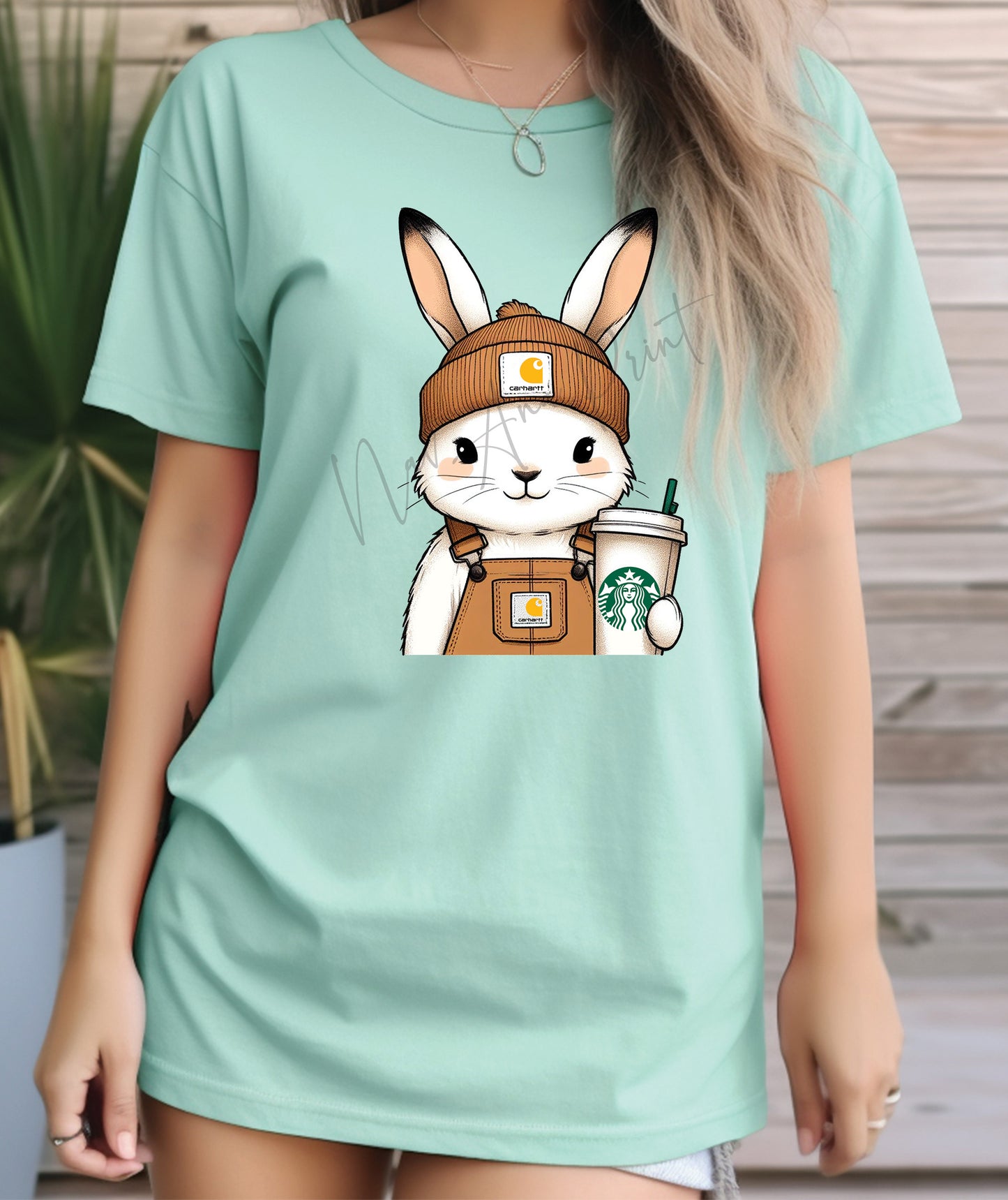 White Bunny Carhartt (D) DTF Transfer