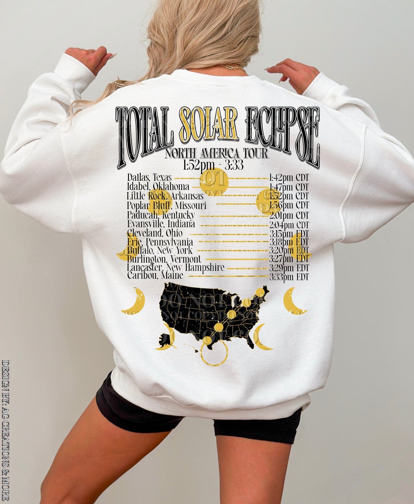 Solar Eclipse A with Back Option DTF Transfer
