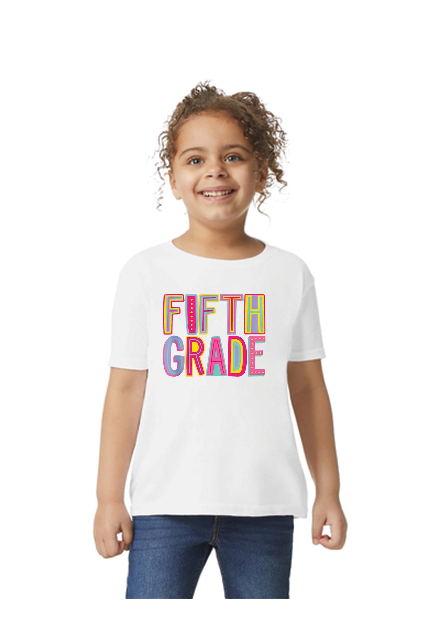 Fifth Grade Colorful Fun Design, Back To School DTF Transfer