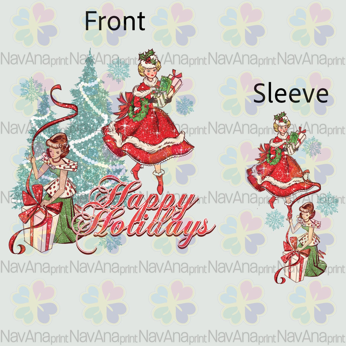 Vintage Holiday Ladies