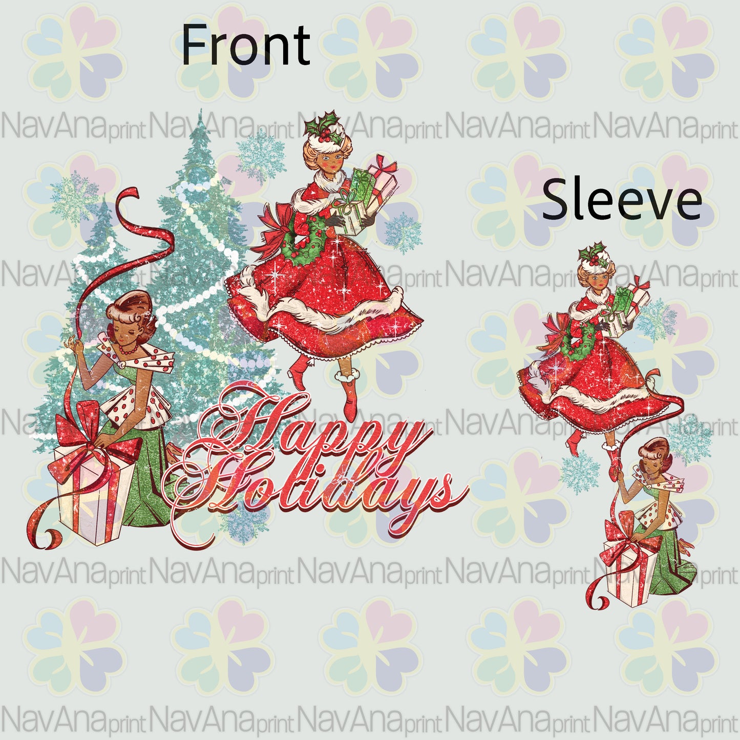 Vintage Holiday Ladies