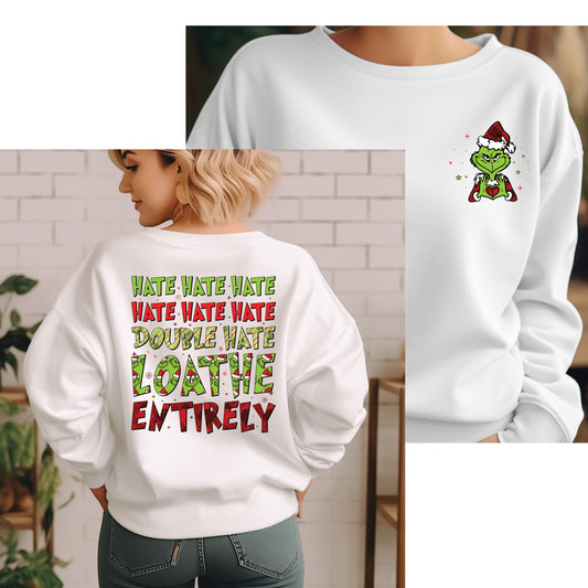 Hate Hate Hate Double Hate Loathe Entirely with Pocket Set DTF Tansfer