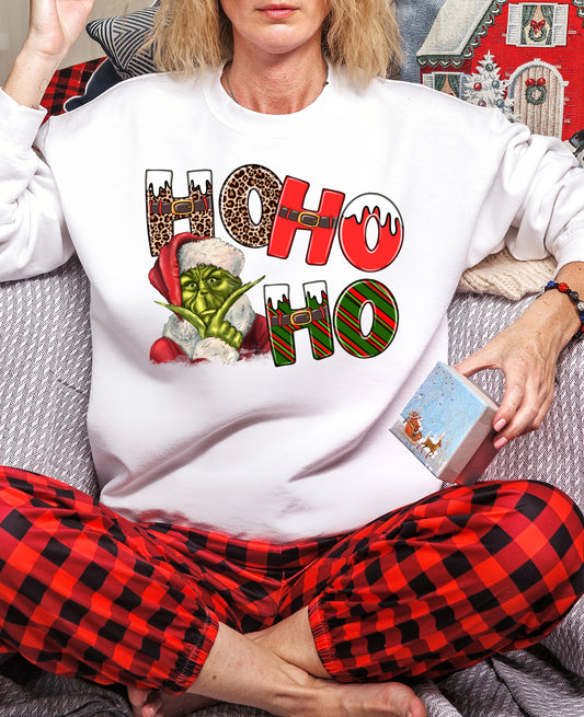 Ho Ho Ho Green Guy Face Design B DTF Transfer