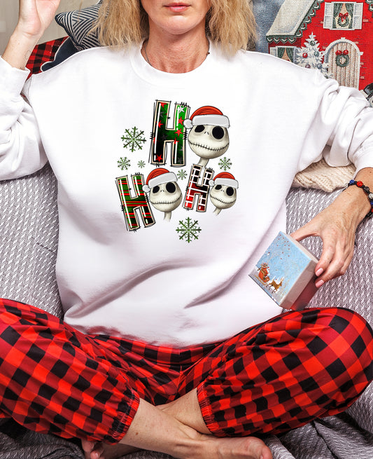 Ho Ho Ho Jack Skeleton Theme DTF Transfer