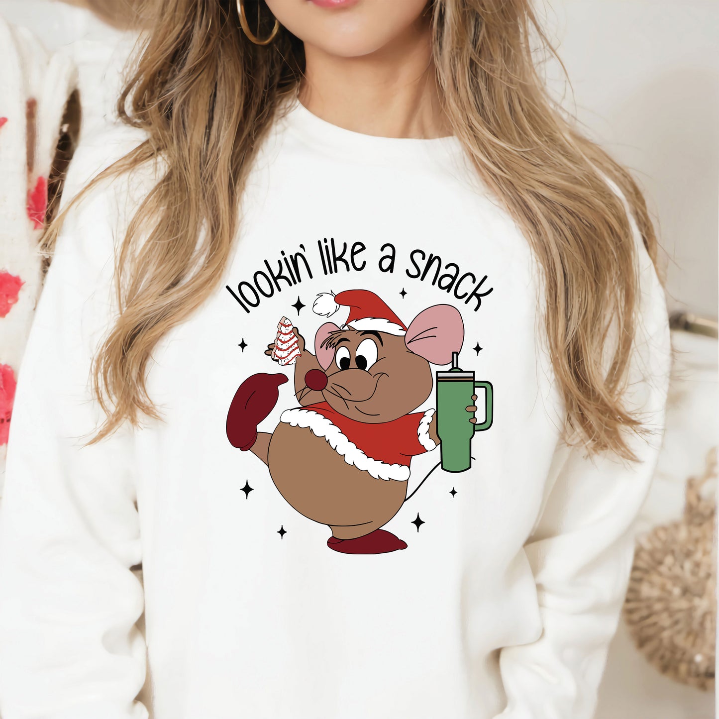 Lookin Like A Snack Gus and Tree Snack Christmas DTF Transfer