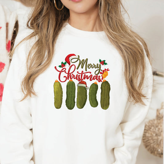 Merry Christmas Pickle Theme DTF Transfer