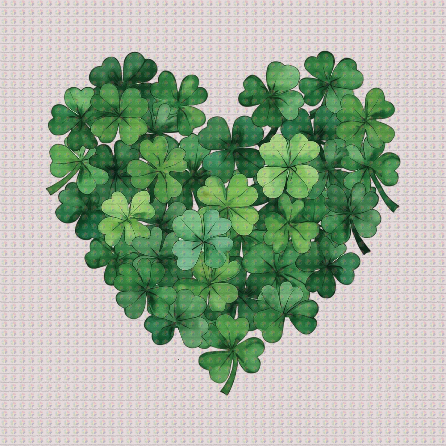 Brushstroke Clover Heart