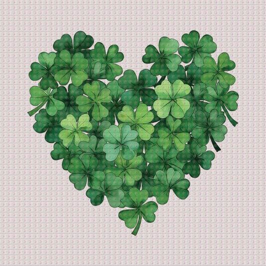 Brushstroke Clover Heart