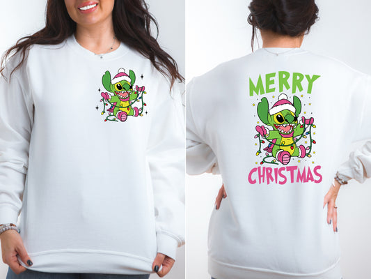 Retro Merry Christmas  with Pocket DTF Tansfer