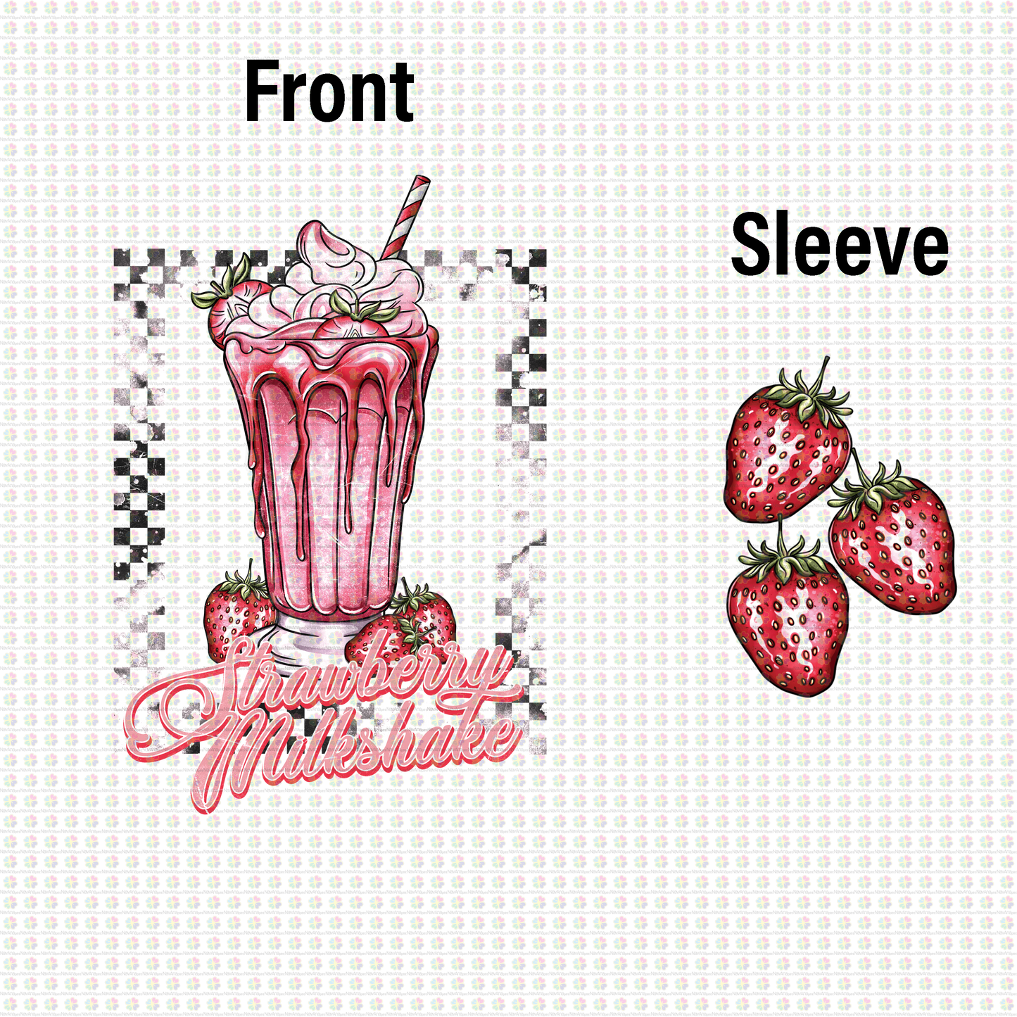 StrawBerry Milkshake Checkered