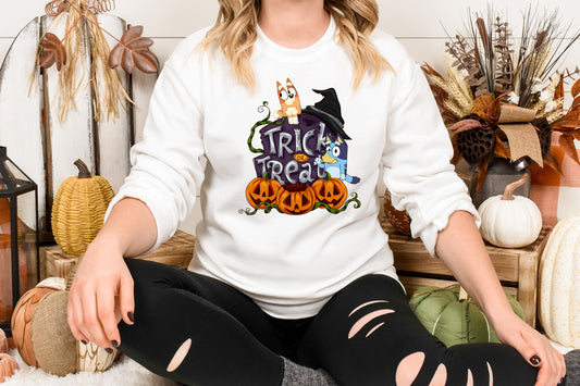 Trick or Treat Blue and Friends Theme, Halloween DTF Transfer
