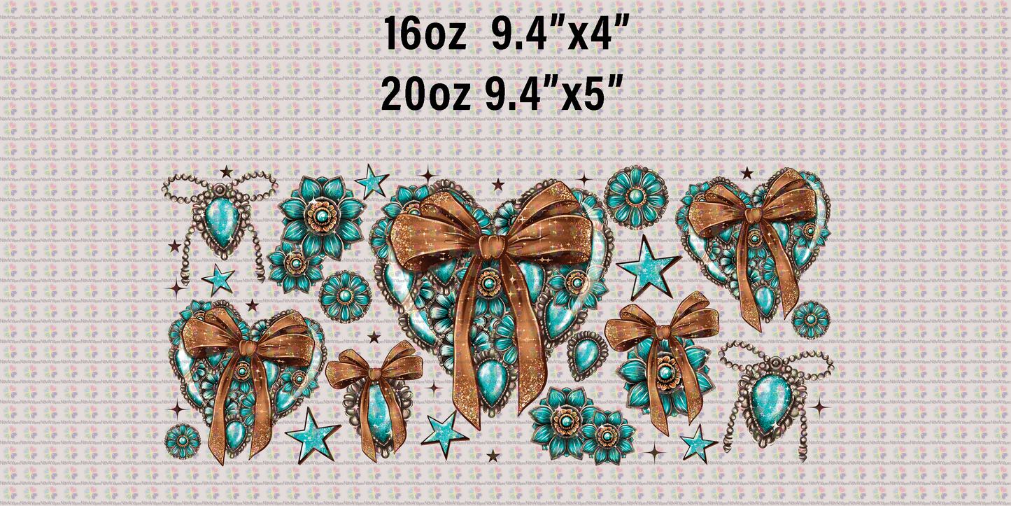 Turquoise Hearts