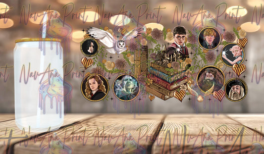 Wizards and Book Theme UV Glass, Tumbler Wrap Transfer-AG Creations Designs