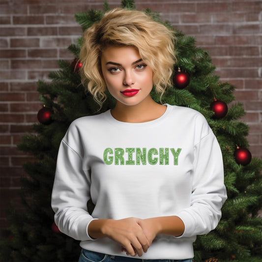 Mean Green Faux Sequin, Faux Sequin, Christmas DTF Transfer