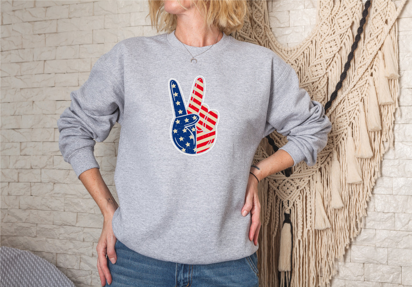 Patriotic Peace Sign DTF Transfer