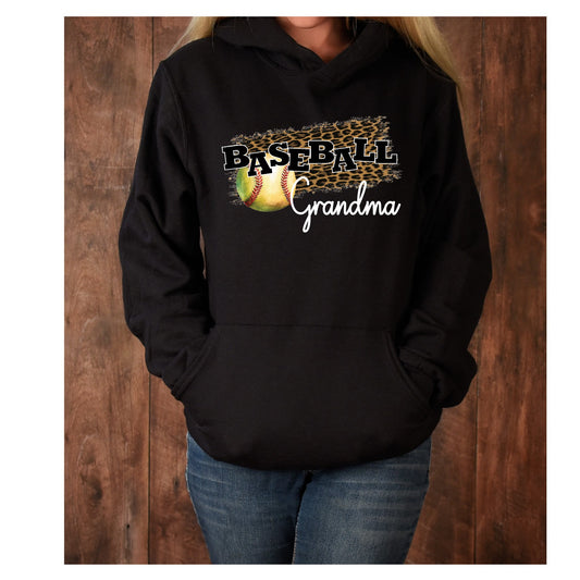 Basbeball Grandma, Leopard, Baseball, Grandma, Gameday DTF Transfer