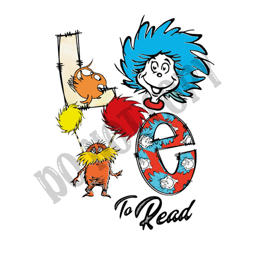 Read Across America Characters DTF Transfer