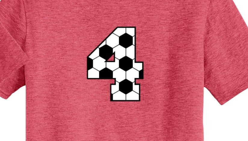 Mama Soccer and number set, Soccer Ball,  2pc DTF Transfer